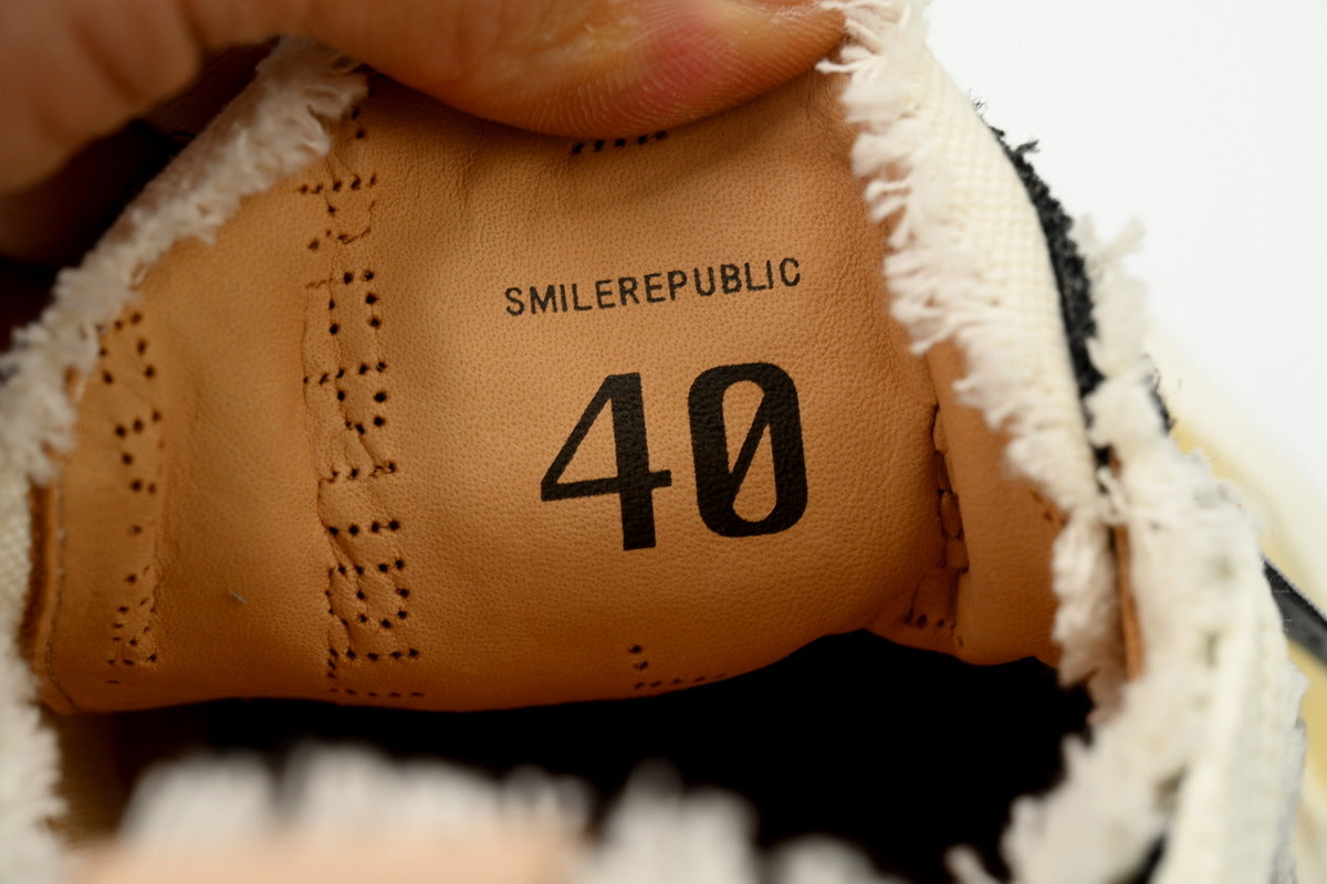 Smilerepublic Black & White Canvas Platform Sneakers