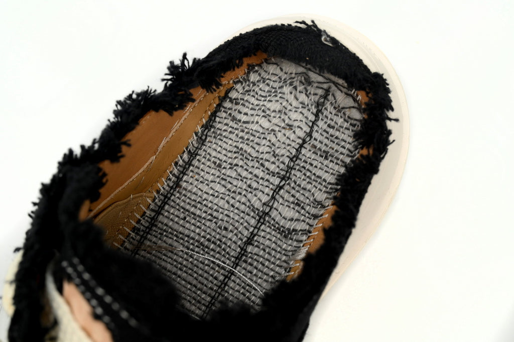 Smilerepublic Black Fabric Cap-Toe Sneakers