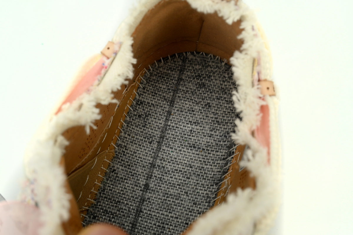 Smilerepublic Canvas Sneakers – Chic Tweed Pink