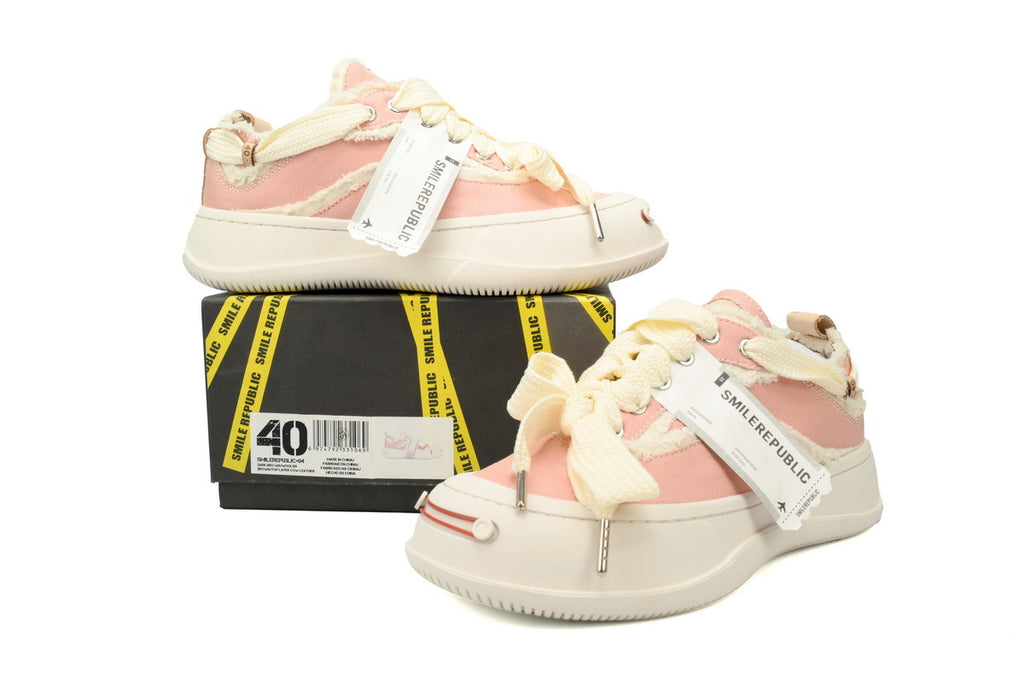 Smilerepublic Pink Canvas Cap-Toe Sneakers