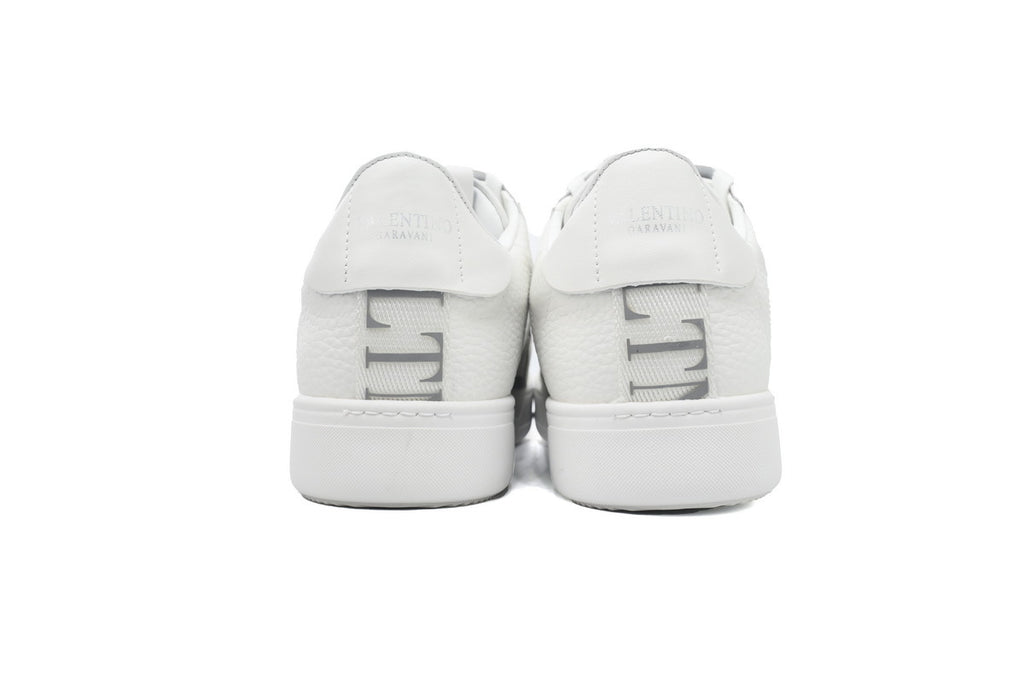 Valentino Garavani VL7N White & Silver Calfskin Sneakers