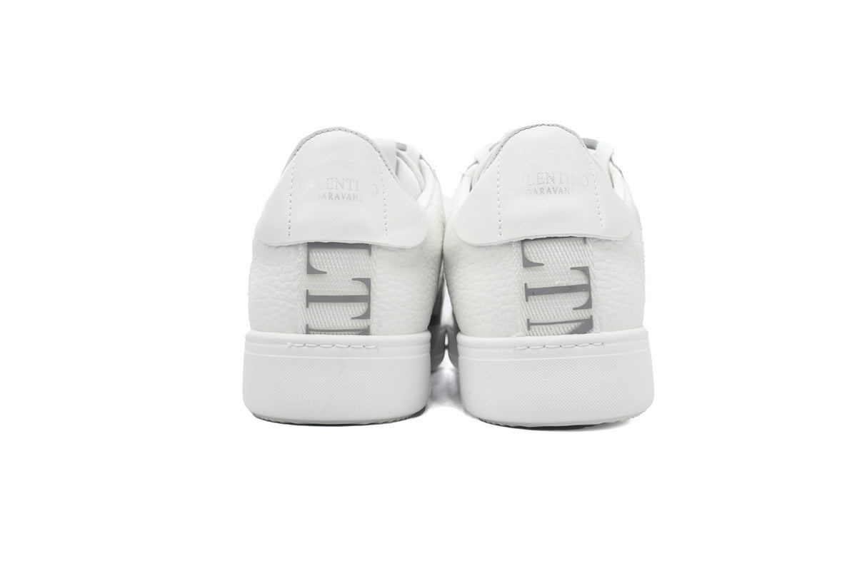 Valentino Garavani VL7N White & Silver Calfskin Sneakers
