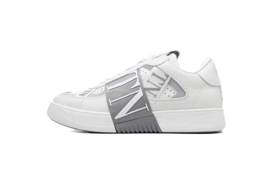 Valentino Garavani VL7N White & Grey Calfskin Sneakers