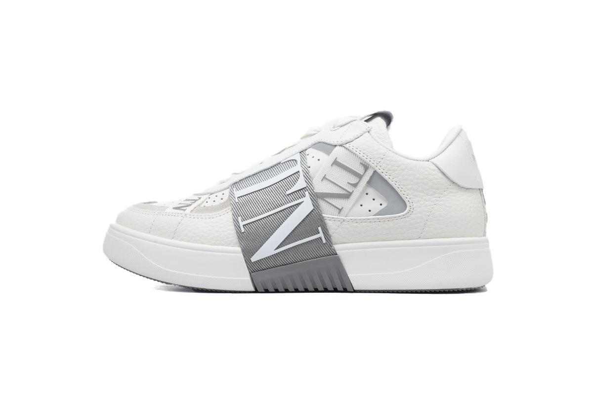 Valentino Garavani VL7N White & Grey Calfskin Sneakers