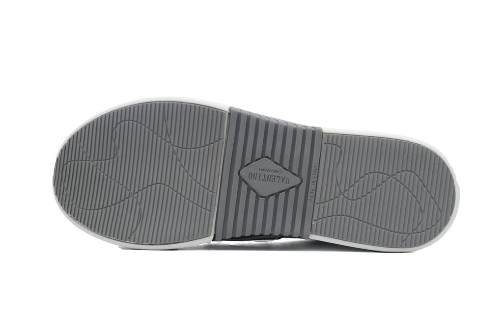 Valentino Garavani VL7N White & Grey Calfskin Sneakers