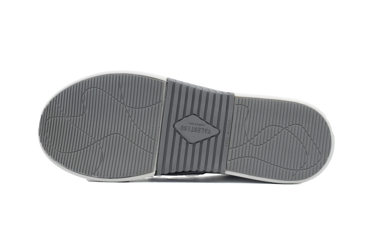 Valentino Garavani VL7N White & Grey Calfskin Sneakers