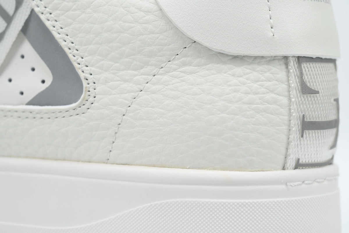 Valentino Garavani VL7N White & Grey Calfskin Sneakers