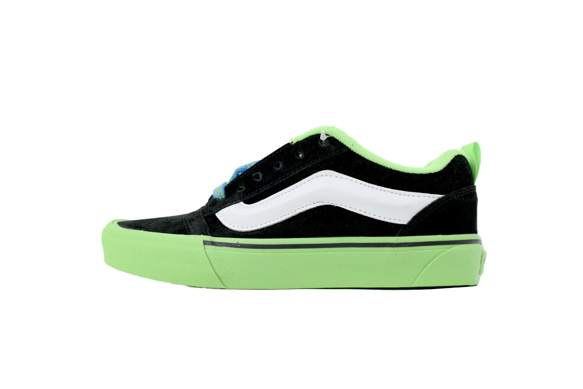 Vans Knu Skool Pop Outsole Black Green Suede Sneakers