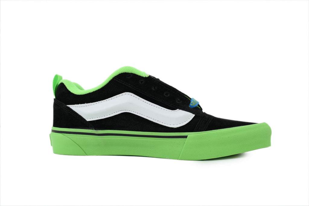 Vans Knu Skool Pop Outsole Black Green Suede Sneakers