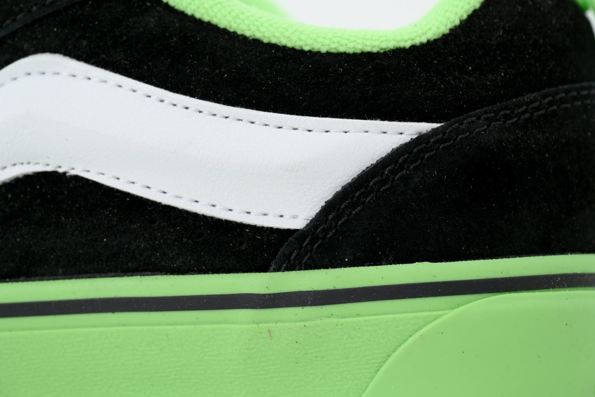 Vans Knu Skool Pop Outsole Black Green Suede Sneakers