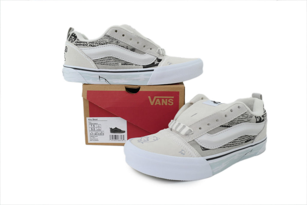 Vans x HIRONO Knu Skool White Black Sneakers