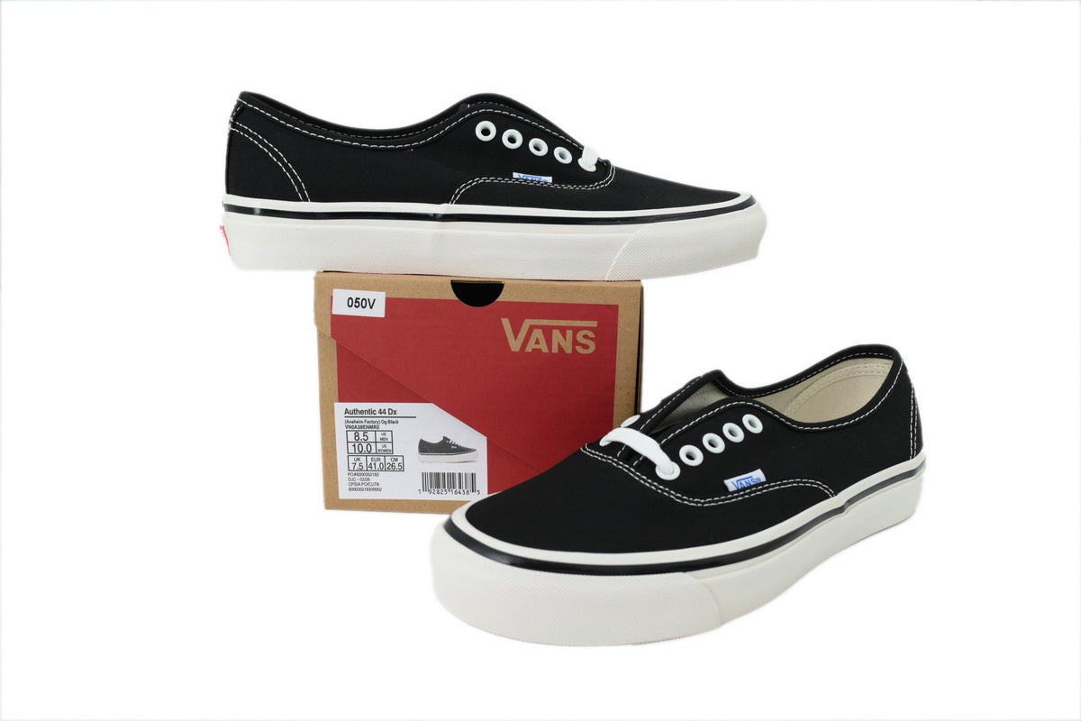 Vans Authentic 44 DX Anaheim Factory Black White Sneakers