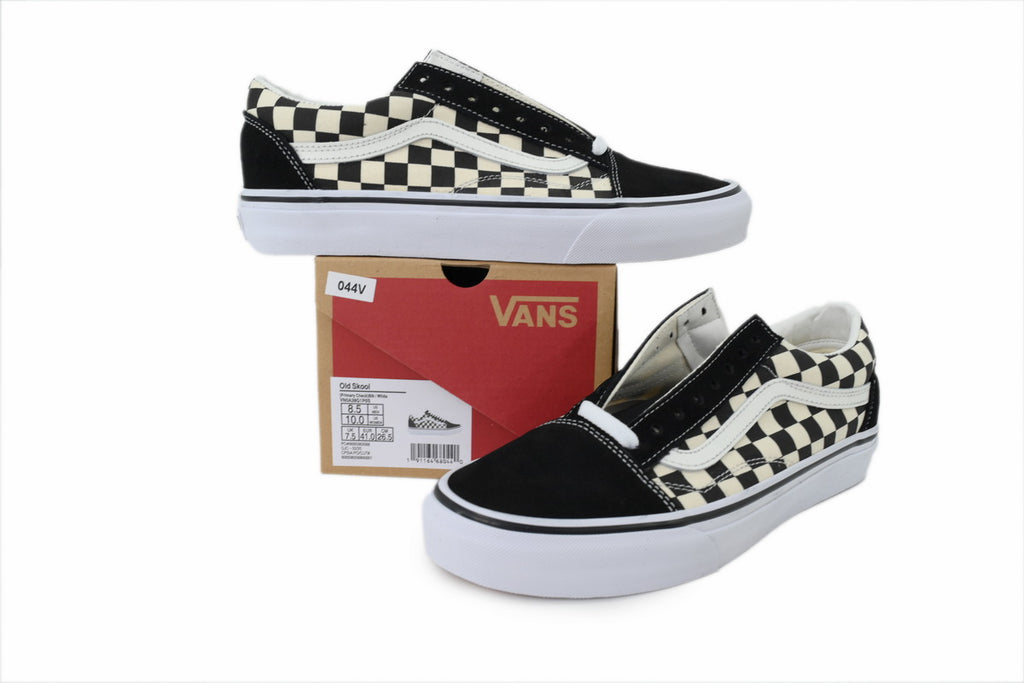 Vans Old Skool Primary Check Black White Sneakers