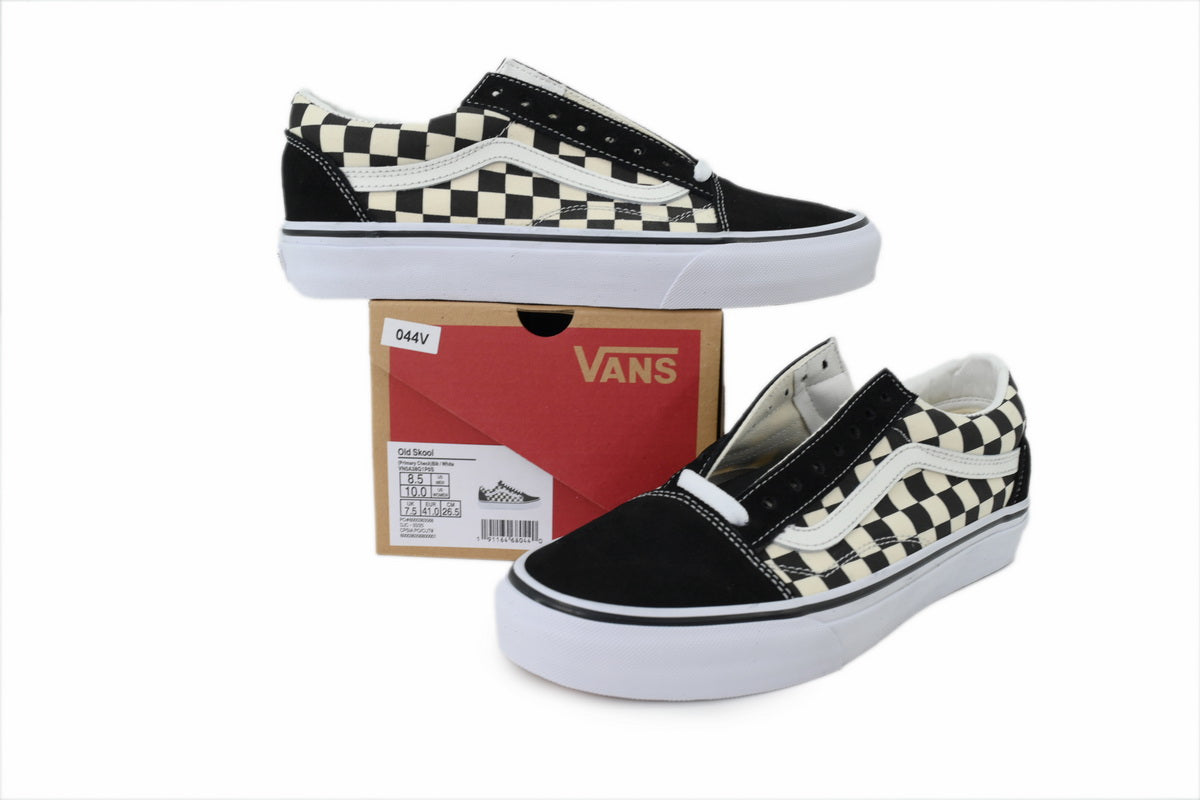 Vans Old Skool Primary Check Black White Sneakers
