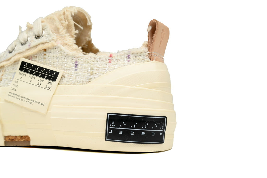 xVESSEL G.O.P. Lows White Tweed Sneakers