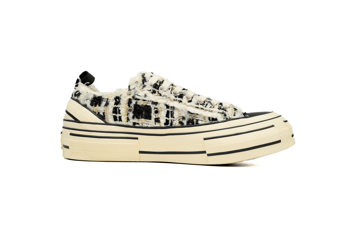 xVESSEL G.O.P. Lows Black Coarse Cloth Sneakers