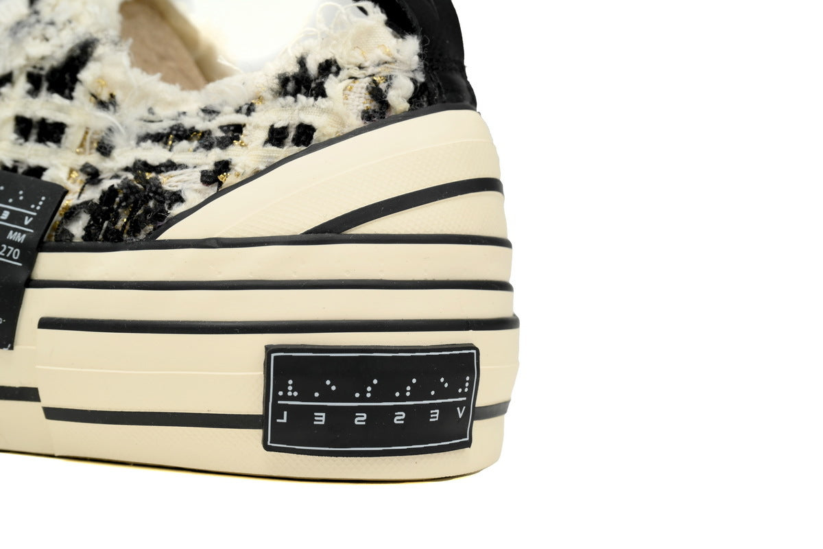 xVESSEL G.O.P. Lows Black Coarse Cloth Sneakers