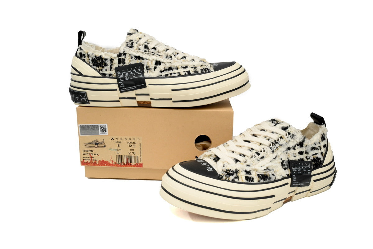 xVESSEL G.O.P. Lows Black Coarse Cloth Sneakers