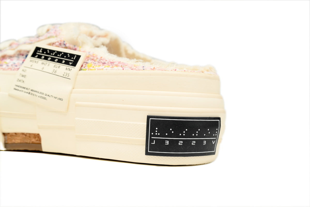 xVESSEL G.O.P. Slip-On Pink Tweed Sneakers