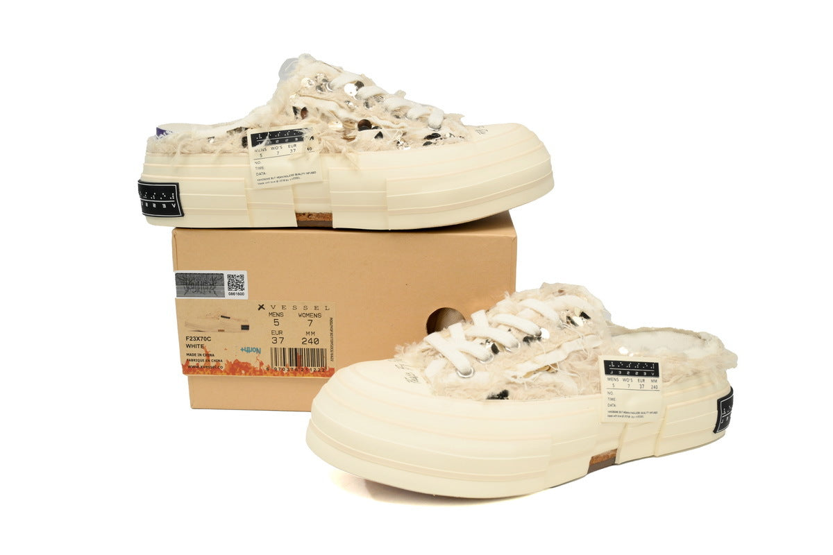 xVESSEL G.O.P. Lows Gold Sequins Canvas Sneakers