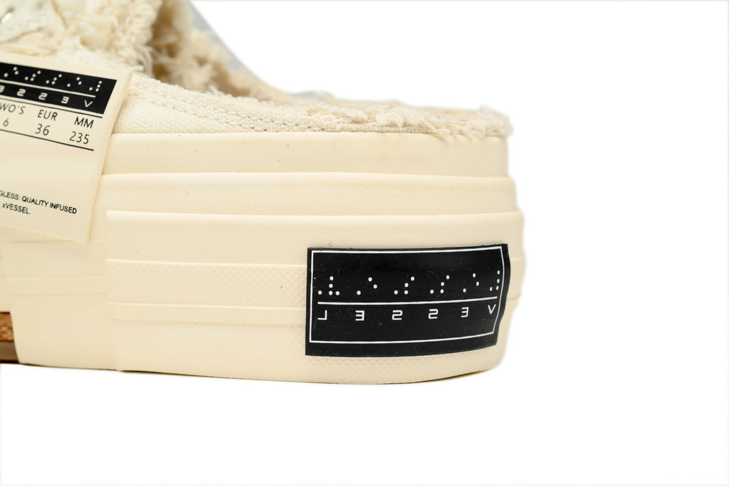 xVESSEL G.O.P. Slip On White Canvas Sneakers