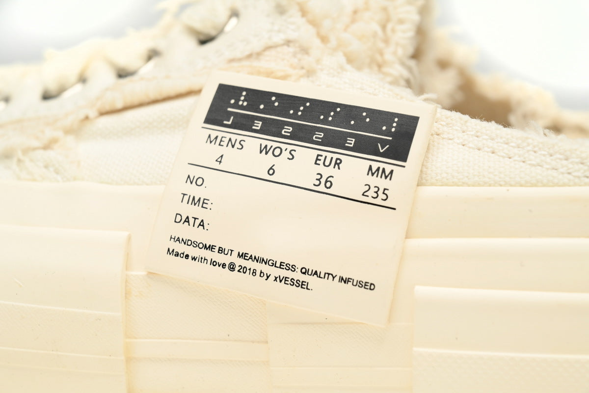 xVESSEL G.O.P. Slip On White Canvas Sneakers