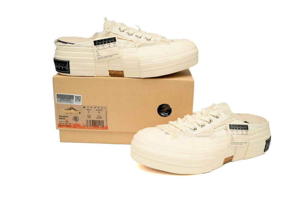 xVESSEL G.O.P. Slip On White Canvas Sneakers
