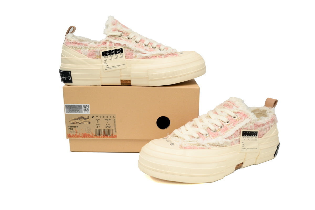 xVESSEL G.O.P. Lows Pink Mixed Tweed Sneakers