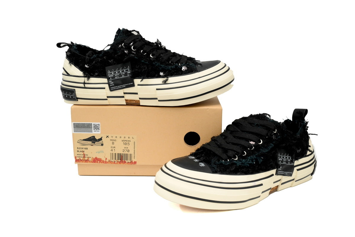 xVESSEL G.O.P. Lows Black Sequins Sneakers