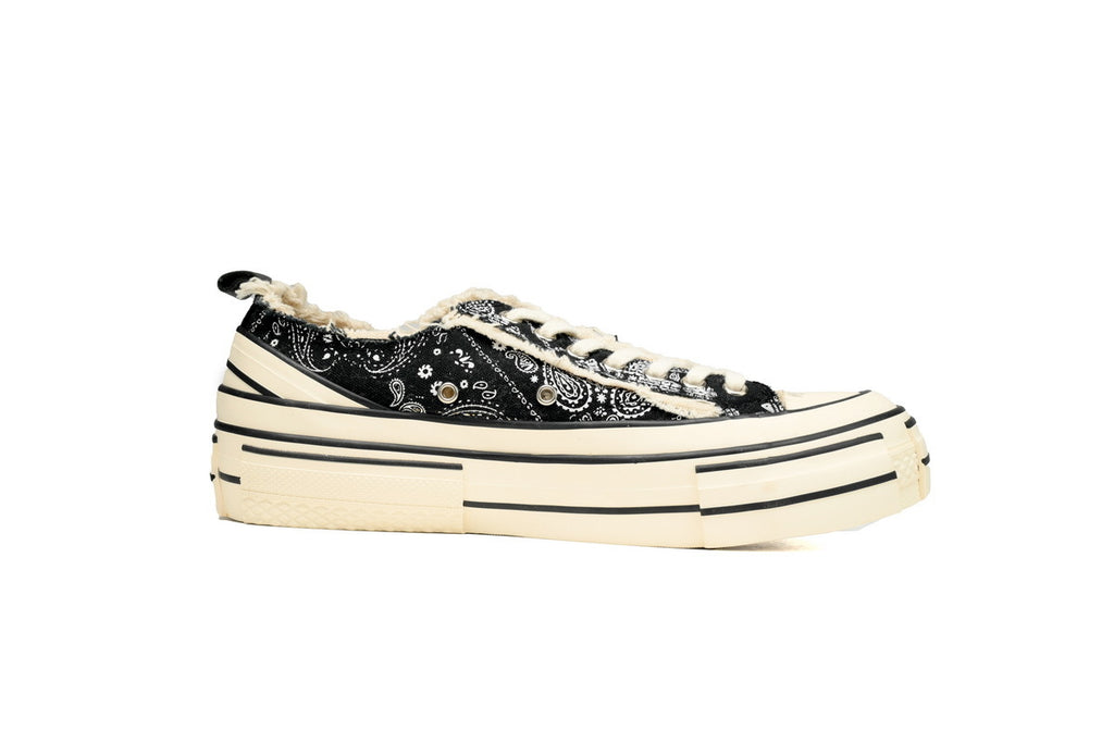 xVESSEL G.O.P. Lows Black and White Bandanna Sneakers