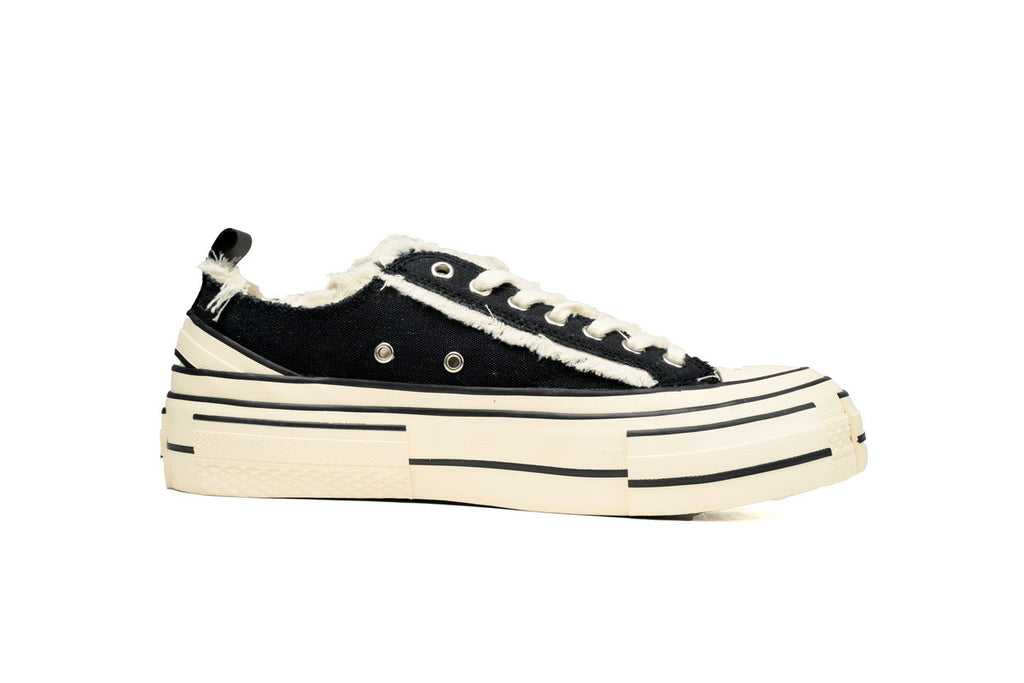 xVESSEL G.O.P. Lows Classic Black and White Canvas Sneakers