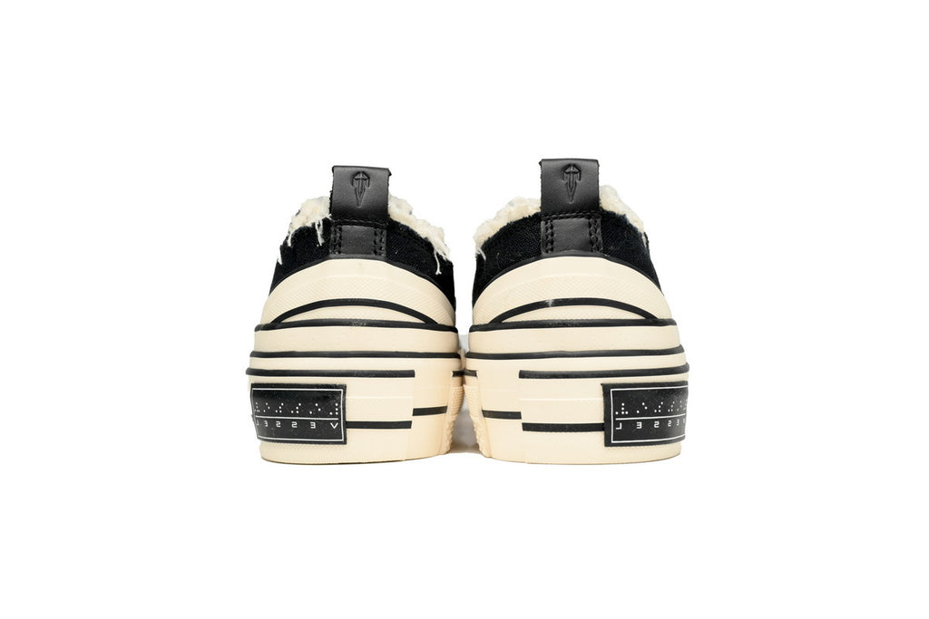 xVESSEL G.O.P. Lows Classic Black and White Canvas Sneakers