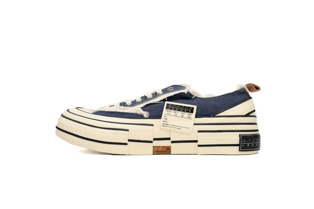 xVESSEL G.O.P. Lows Navy Blue Denim Sneakers
