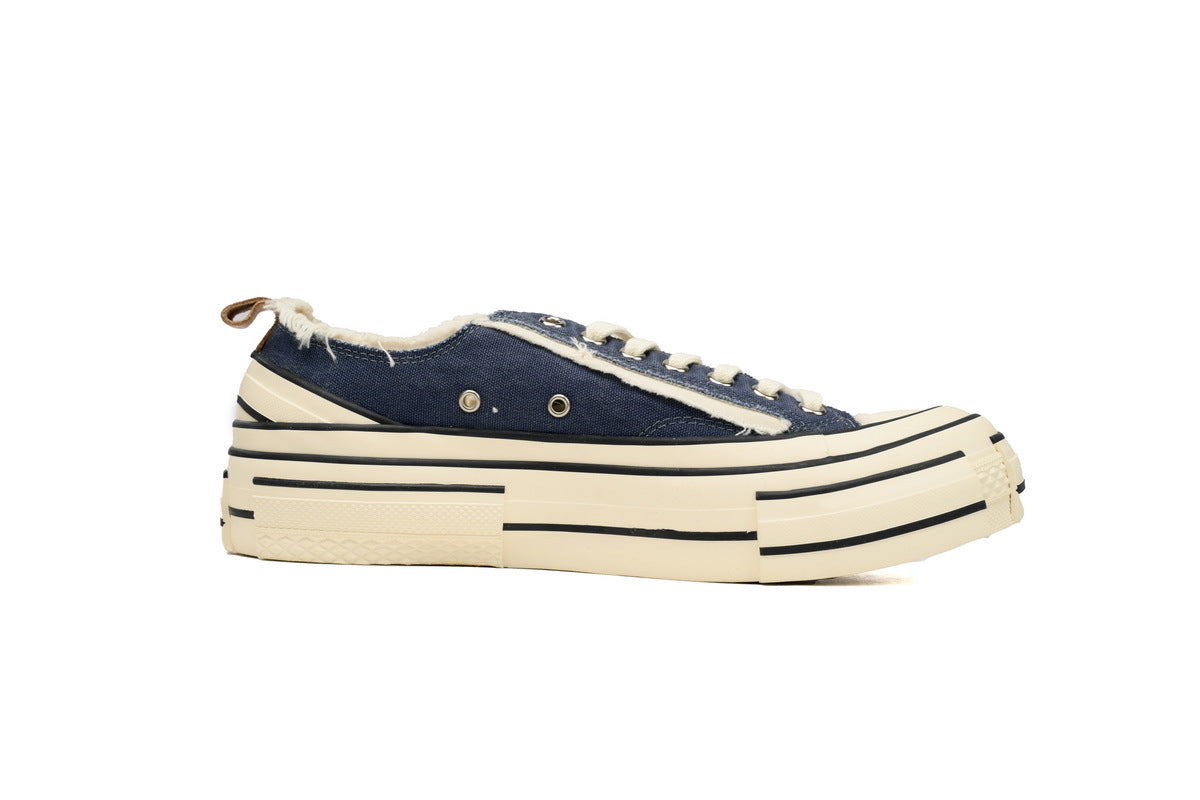 xVESSEL G.O.P. Lows Navy Blue Denim Sneakers