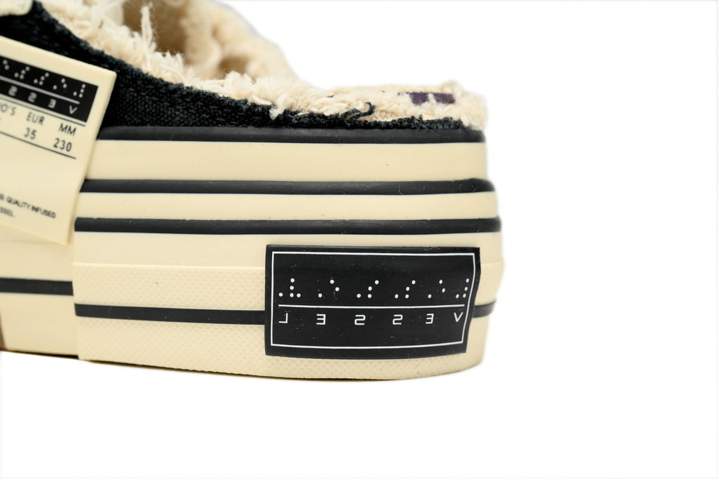 xVESSEL G.O.P. Lows Night Glow Black and White Mules