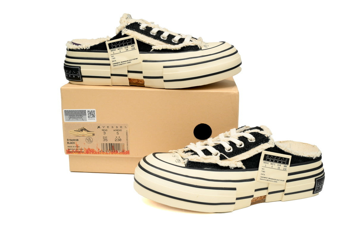 xVESSEL G.O.P. Lows Night Glow Black and White Mules