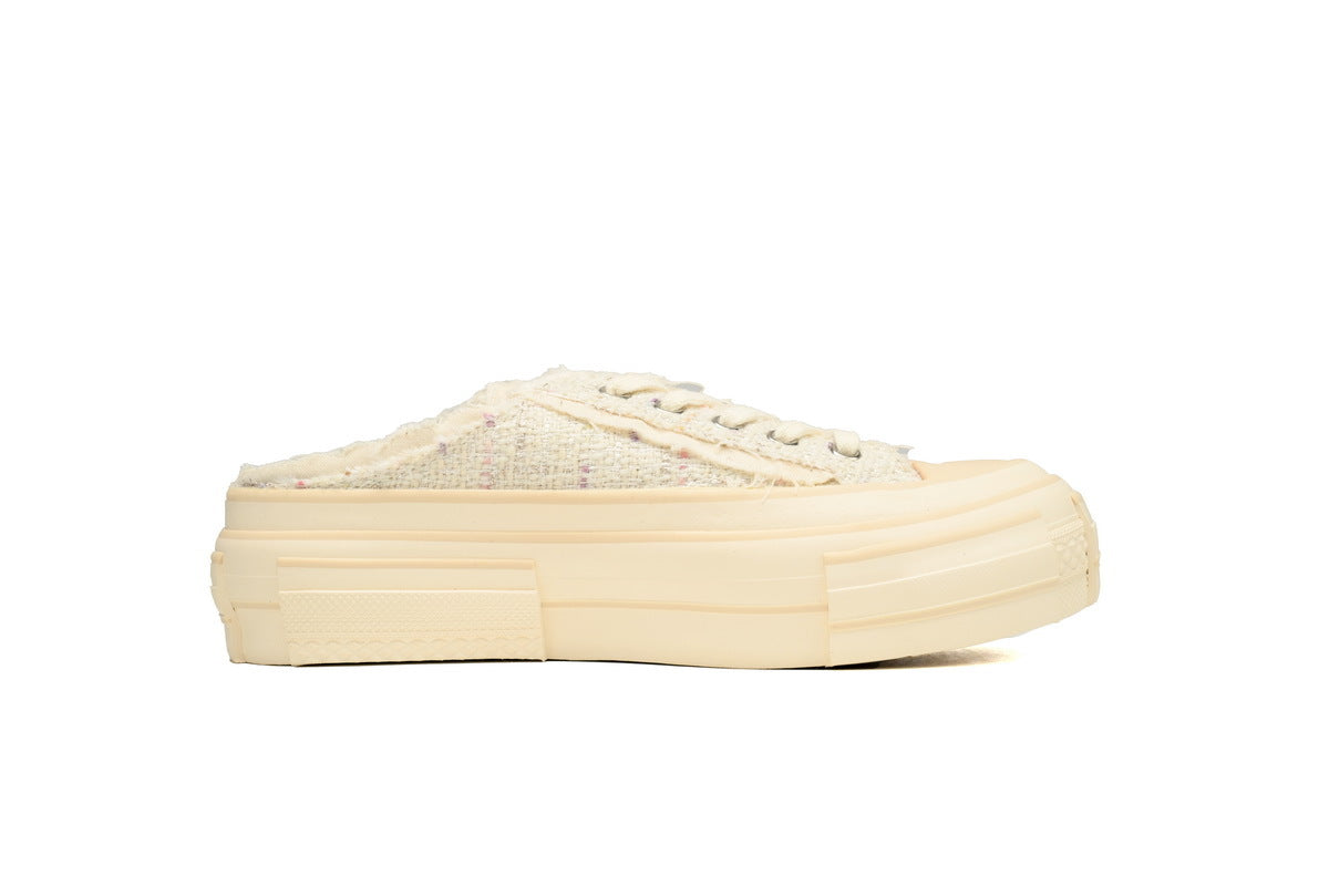 xVESSEL G.O.P. Slip On White Tweed Sneakers