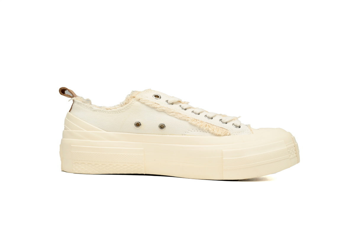xVESSEL G.O.P. Lows Classic All White Canvas Sneakers