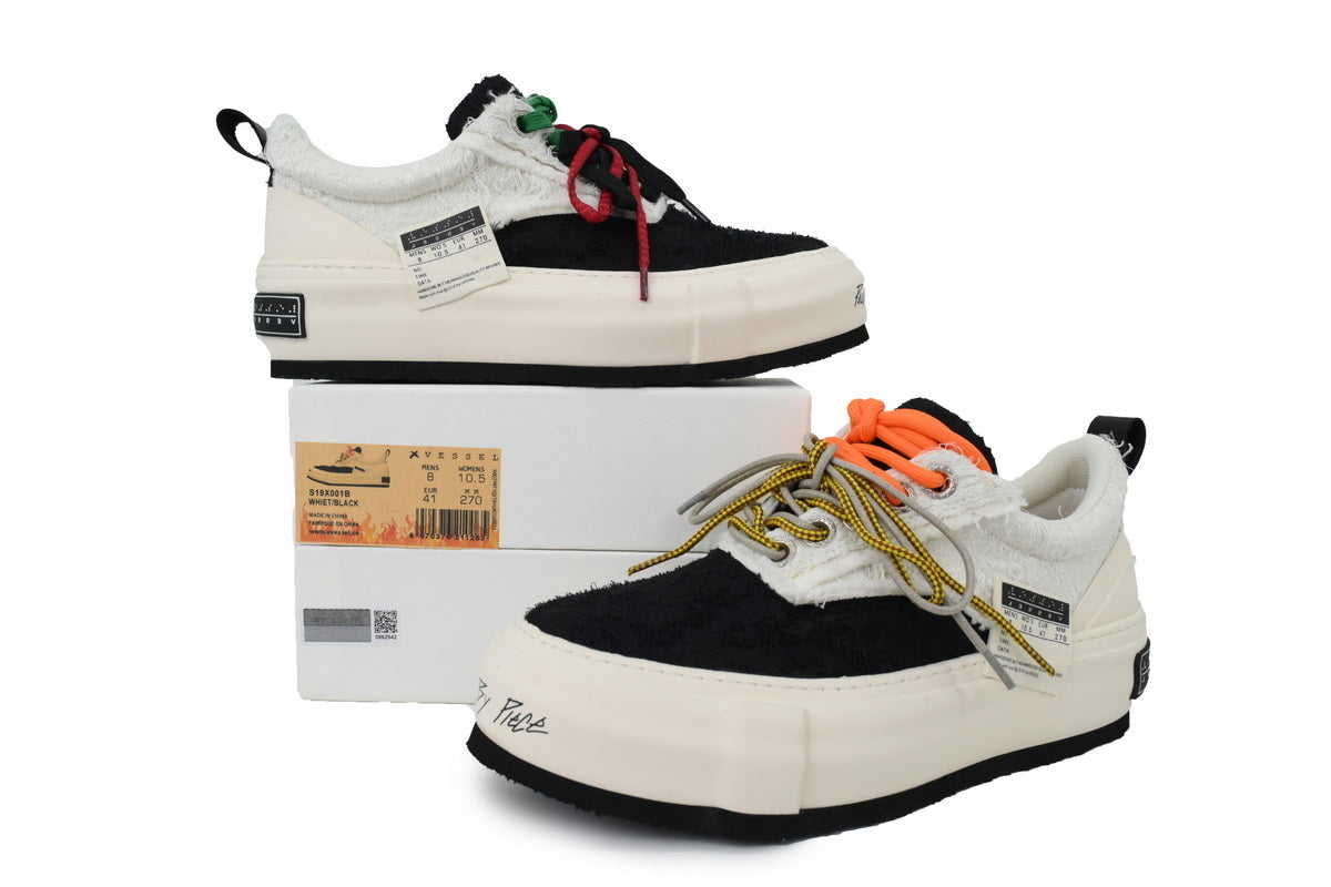 xVESSEL Nougat Snowflake Yin-Yang Black White Sneakers