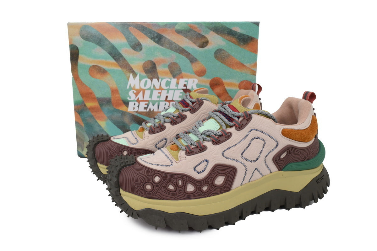 Moncler Trailgrip Beige Brown Green Sneakers