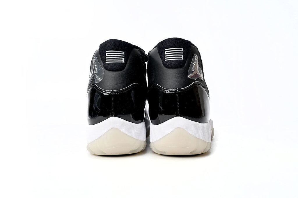 Air Jordan 11 Retro '25th Anniversary' Black Silver Eyelets