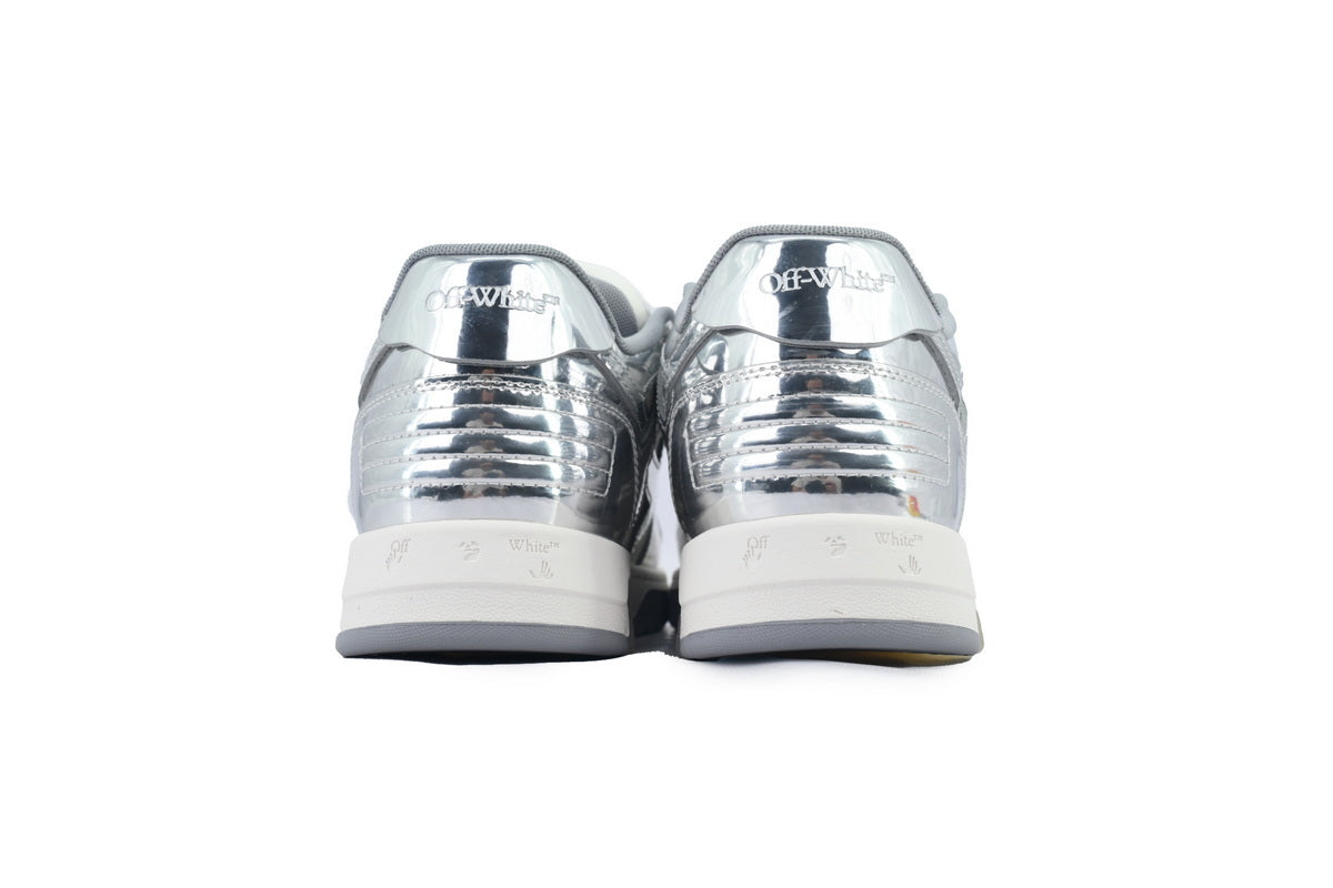 Off-White Out of Office White Silver Leather Sneakers
