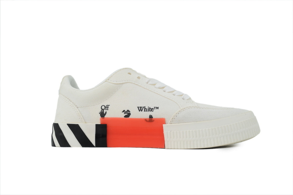 Off-White Vulc Low White Red Canvas Sneakers