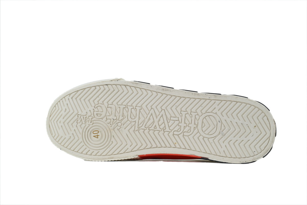 Off-White Vulc Low White Red Canvas Sneakers