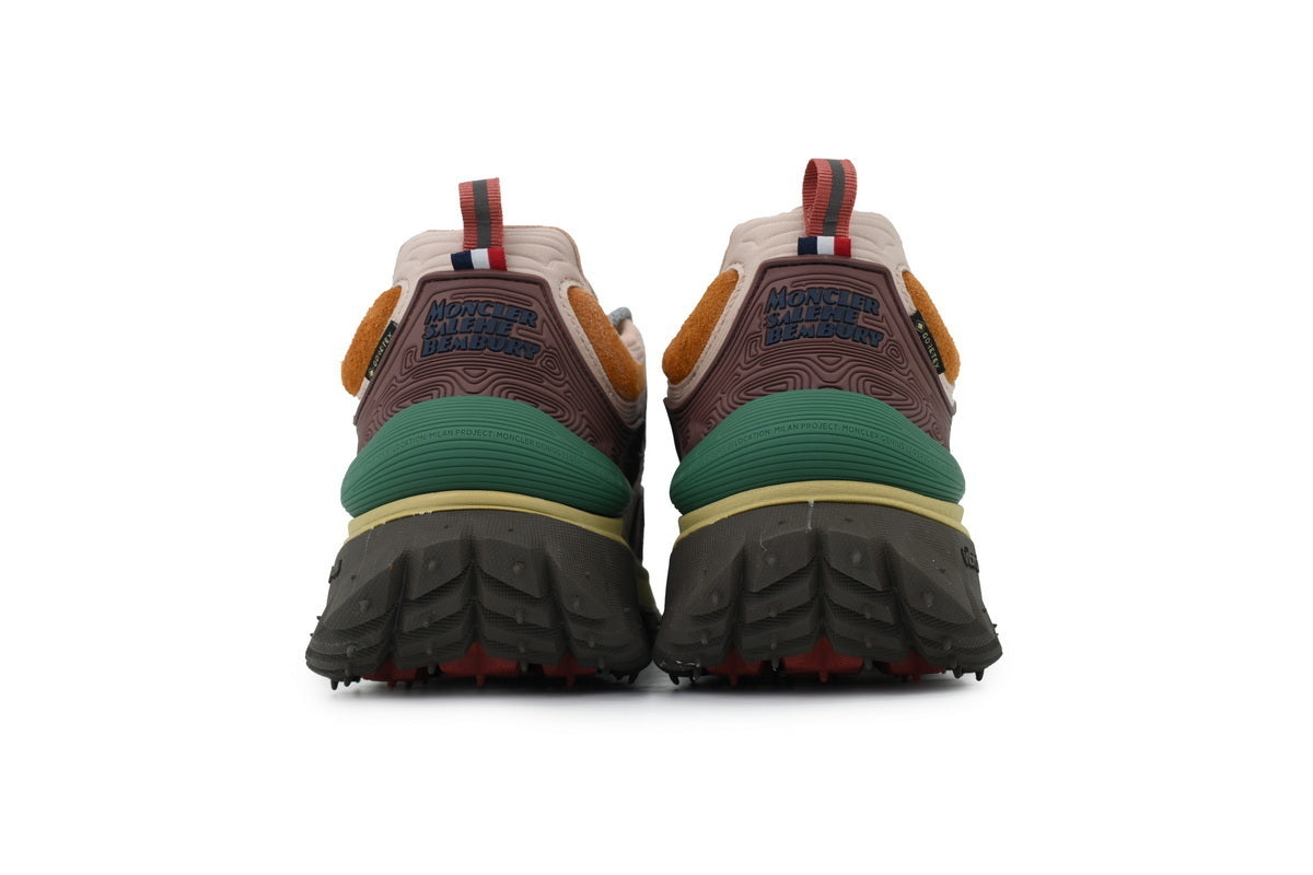 Moncler Trailgrip Beige Brown Green Sneakers