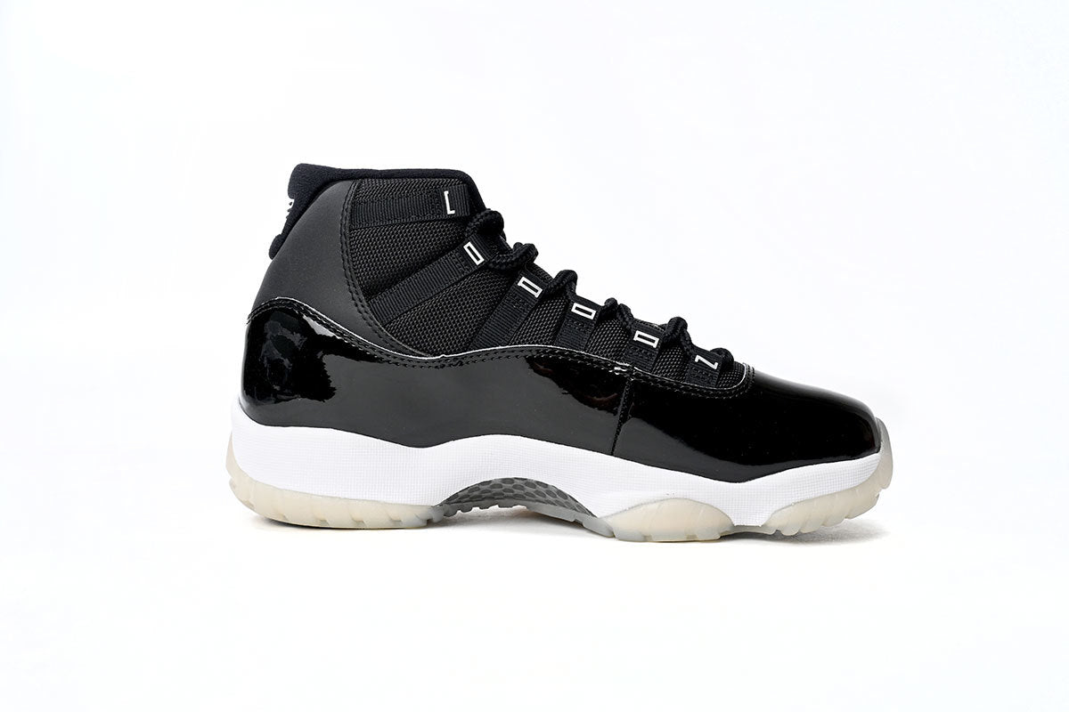 Air Jordan 11 Retro '25th Anniversary' Black Silver Eyelets