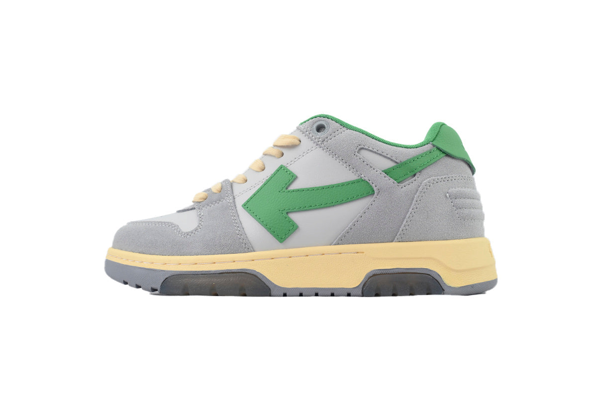 Off-White Out of Office Low Light Grey Green Sneakers