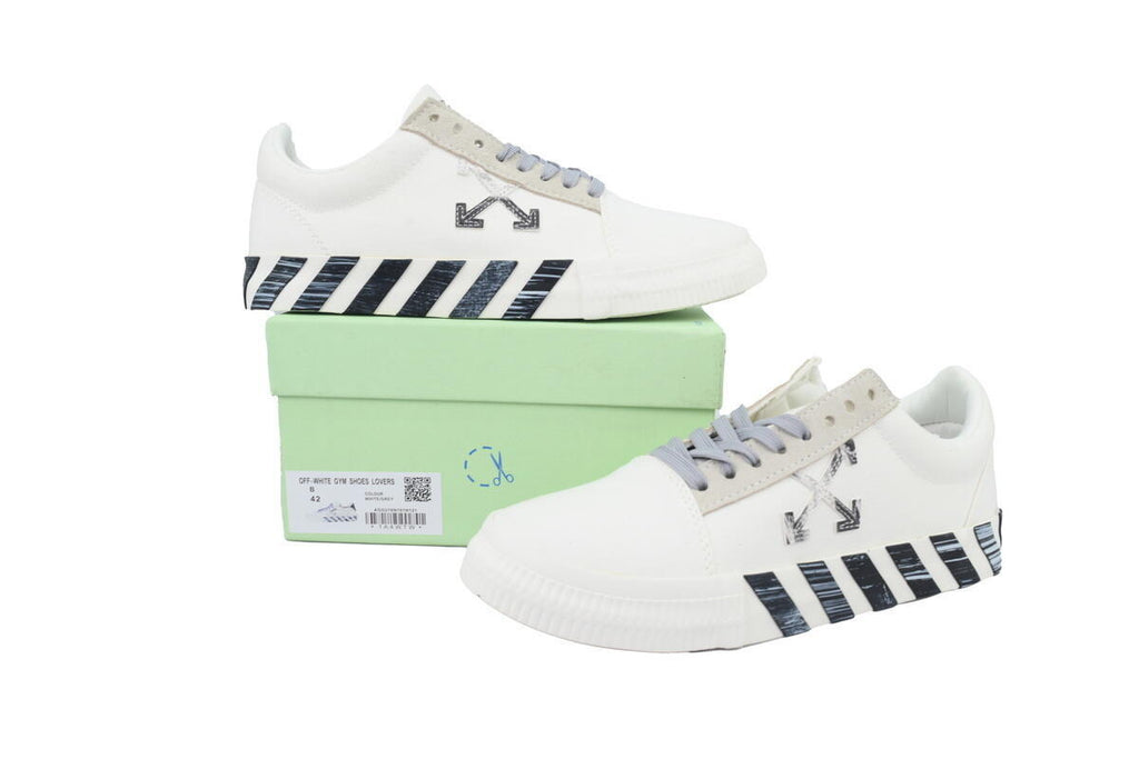 Off-White Vulc Low Women's White Black Canvas Sneakers