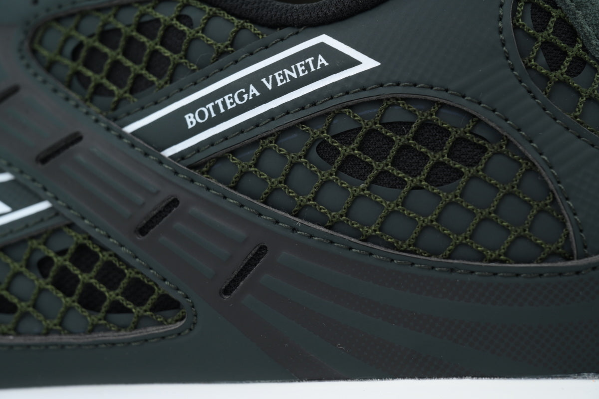 Bottega Veneta Orbit Forest Green Mesh Sneakers