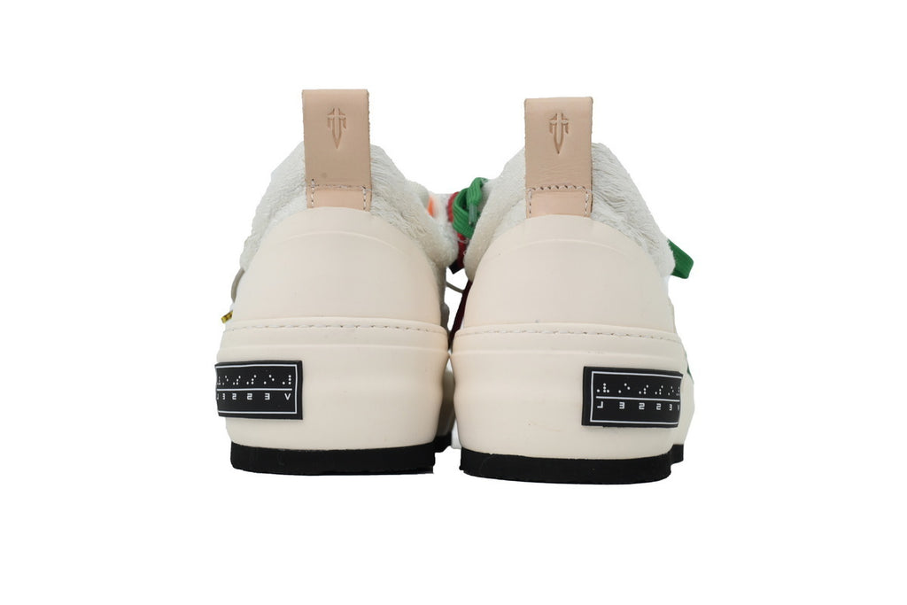 xVESSEL Nougat Snowflake White Fuzzy Sneakers